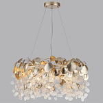 Люстра с декоративными подвесками из прозрачного стекла в форме монеток FAIRYTREE Light варинант исполнения - 8 | Loft Concept в Саратове