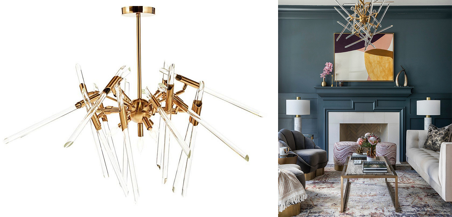Люстра Ice Rods Chandelier brass Люстра Ice Rods Chandelier brass - Loft-Concept в Саратове