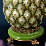 Настольная лампа с каркасом и декором в виде ананаса из фарфора и бронзы Pineapple Lamp варинант исполнения - 3 | Loft Concept в Саратове