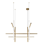 Люстра с 8-ю пересекающимися цилиндрическими плафонами на тонких тросах Trumpet tube варинант исполнения - 4 | Loft Concept в Саратове