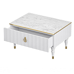 Стол журнальный белый с ящиком Expanses of Beauty варинант исполнения - 2 | Loft Concept в Саратове