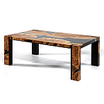 Кофейный Стол River in Autumn Elm Resin Coffee Table варинант исполнения - 4 | Loft Concept в Саратове