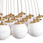 Люстра подвесная круглая с сферическими плафонами из натурального камня Glowing Spheres варинант исполнения - 7 | Loft Concept в Саратове