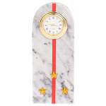 Часы погон МВД подарочные настольные из натурального камня Мрамор Military Clock варинант исполнения - 13 | Loft Concept в Саратове