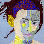 Картина с вышивкой Портрет wall panel People with the yellow ear 2 варинант исполнения - 2 | Loft Concept в Саратове