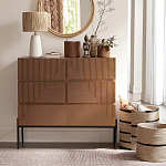 Комод с геометрическим рисунком на ящиках Anders Dark Wood варинант исполнения - 7 | Loft Concept в Саратове