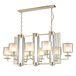 Люстра прямоугольной формы с 8-ю цилиндрическими плафонами из стекла Laurent варинант исполнения - 6 | Loft Concept в Саратове