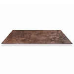 Стол обеденный с коричневой прямоугольной столешницей из керамики на четырех металлических ножках Brown Ceramics варинант исполнения - 2 | Loft Concept в Саратове