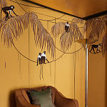 Обои с вышивкой ручной работы Étienne Original colourway on wool sateen варинант исполнения - 3 | Loft Concept в Саратове