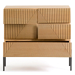 Комод с геометрическим рисунком на ящиках Anders Light Wood варинант исполнения - 3 | Loft Concept в Саратове