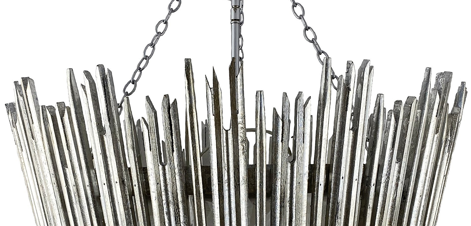 Люстра Ragna Silver Wooden Rods Chandelier Люстра Ragna Silver Wooden Rods Chandelier - Loft-Concept в Саратове