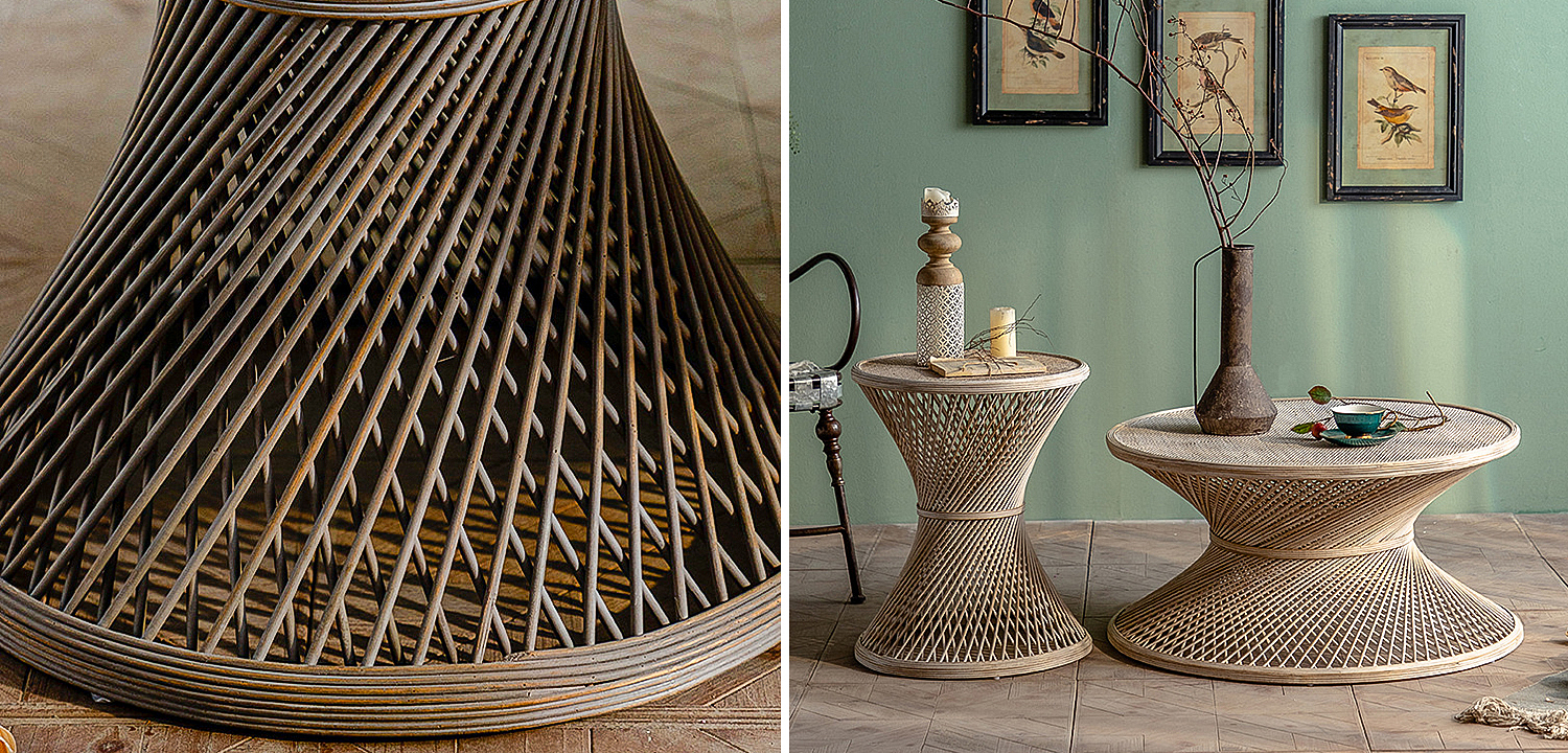 Приставной стол Zaire Wicker Coffee Table Light Приставной стол Zaire Wicker Coffee Table Light - Loft-Concept в Саратове