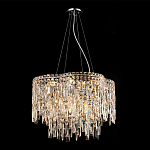 Люстра подвесная с хрустальными подвесками и металлическим основанием цвета Хром Ludivine Lighting варинант исполнения - 4 | Loft Concept в Саратове