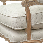 Кресло со спинкой из ротанга Ellie Rattan Armchair beige print flax варинант исполнения - 4 | Loft Concept в Саратове