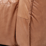 Трехместный диван с кожаной обивкой коричневый Coste Leather Sofa варинант исполнения - 7 | Loft Concept в Саратове