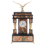 Часы настольные из яшмы и бронзы с декором в виде горного орла Eagle Stone Clock варинант исполнения - 1 | Loft Concept в Саратове