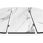 Стол обеденный раздвижной со столешницей белый мрамор Magali варинант исполнения - 7 | Loft Concept в Саратове