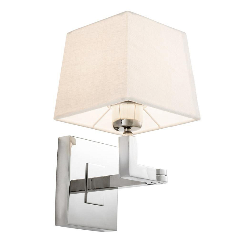 Бра Eichholtz Wall Lamp Cambell Nickel Никель Бежевый Бра Eichholtz Wall Lamp Cambell Nickel Никель Бежевый в Саратове | Loft Concept