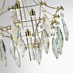 Люстра подвесная из металла с хрустальными подвесками прозрачного цвета Quasar 41 варинант исполнения - 3 | Loft Concept в Саратове