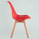 Стул с основой из пластика и мягким сиденьем Arvika Red варинант исполнения - 3 | Loft Concept в Саратове