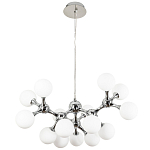 Люстра с плафонами из стеклянных шаров Pearls Suspension Chrome Chandelier варинант исполнения - 2 | Loft Concept в Саратове