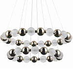 Светодиодная двухъярусная кольцевая люстра Crystal Globule Chandelier Gold варинант исполнения - 1 | Loft Concept в Саратове