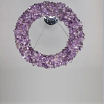 Люстра кргулая из фиолетового хрустального камня Purple Diamond варинант исполнения - 1 | Loft Concept в Саратове