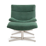 Кресло вращающееся с подставкой для ног зеленое Verdante варинант исполнения - 2 | Loft Concept в Саратове