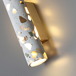 Бра с цилиндрическим белым бетонным плафоном Terrazzo Light варинант исполнения - 4 | Loft Concept в Саратове