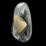 Бра овальное из стекла с золотым элементом Flow Texture  варинант исполнения - 6 | Loft Concept в Саратове