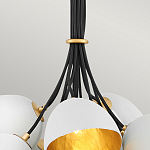 Люстра с 15-ю белыми  плафонами с золотой внутренней поверхностью Hinkley варинант исполнения - 9 | Loft Concept в Саратове