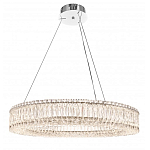 Люстра подвесная круглая из прозрачного хрусталя с корпусом из металла цвета хром Selfsufficient варинант исполнения - 4 | Loft Concept в Саратове