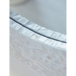 Зеркало круглое инкрустированное раковинами устриц Bone Inlay Dome Mirror White варинант исполнения - 5 | Loft Concept в Саратове