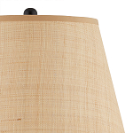 Настольная лампа темно-коричневая с тканевым абажуром в форме конуса Сhieftain варинант исполнения - 2 | Loft Concept в Саратове