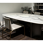 Стол обеденный мраморный с колоннами Marble Column Table варинант исполнения - 4 | Loft Concept в Саратове