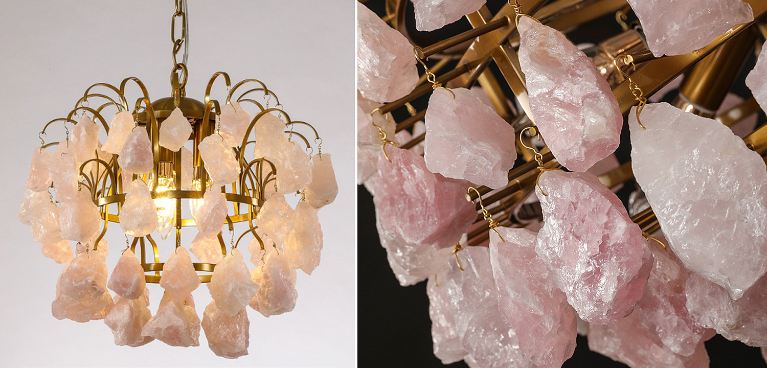 Hardis Pink stone Chandelier 30 Hardis Pink stone Chandelier 30 - Loft-Concept в Саратове
