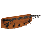 Вешалка настенная с металлической полкой и 5-ю черными крючками Noble Branches варинант исполнения - 1 | Loft Concept в Саратове