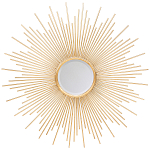 Зеркало-солнце круглое в раме из металла с золотыми с лучами Rays of Peace варинант исполнения - 1 | Loft Concept в Саратове