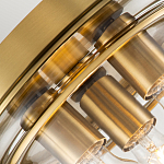 Потолочный светильник для ванных комнат с круглым стеклянным плафоном и тремя лампами Quoizel варинант исполнения - 4 | Loft Concept в Саратове