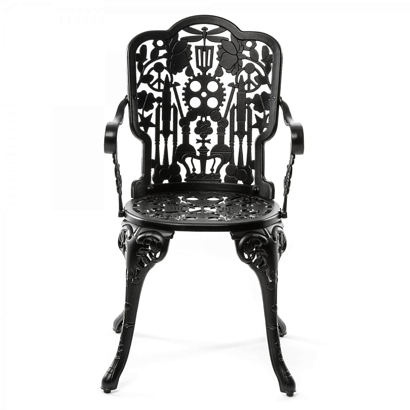 Стул Seletti Industry Collection ALUMINIUM ARMCHAIR – BLACK Черный Стул Seletti Industry Collection ALUMINIUM ARMCHAIR – BLACK Черный в Саратове | Loft Concept