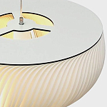 Подвесной светильник с белыми изящными декоративными лепестками Volumetric Petal Lamp варинант исполнения - 9 | Loft Concept в Саратове