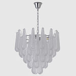 Люстра с подвесками из рифленного стекла в форме капель Textured Glass Chandelier варинант исполнения - 2 | Loft Concept в Саратове