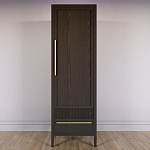 Узкий Шкаф Primo с 2 выдвижными ящиками Темный орех варинант исполнения - 2 | Loft Concept в Саратове