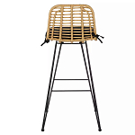Стул барный с ротанговым плетением Half Bar Chair with Wicker без подлокотников варинант исполнения - 3 | Loft Concept в Саратове