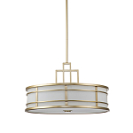 Подвесной светильник цвета латунь с белым матовым плафоном с геометрическим рисунком Feiss варинант исполнения - 1 | Loft Concept в Саратове