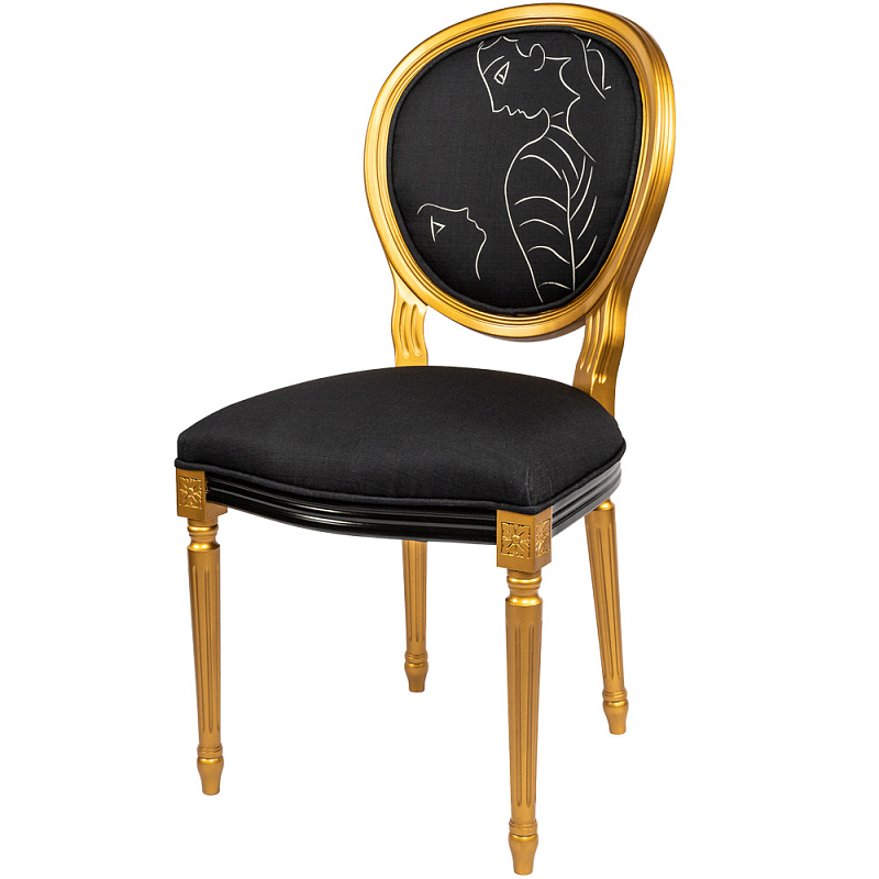 Стул White Silhouette Mother Stool Черный Золотой Стул White Silhouette Mother Stool Черный Золотой в Саратове | Loft Concept
