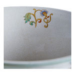 Ваза высокая из фарфора на бронзовом основании Turquoise Blooming Garden варинант исполнения - 3 | Loft Concept в Саратове