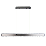 Люстра линейная металлическая черного цвета с прозрачным декором по краям Radiant Rail варинант исполнения - 2 | Loft Concept в Саратове