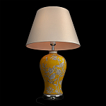 Настольная лампа желтая с изображением белых птиц Flight Among Acacia варинант исполнения - 4 | Loft Concept в Саратове