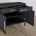 Буфет Primo с двумя ящиками и двумя фасадами Черный дуб варинант исполнения - 5 | Loft Concept в Саратове